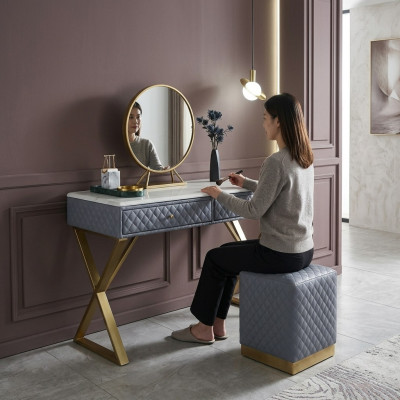 Table de maquillage Commode moderne Coiffeuse Tables de coiffeur Cosmétiques Bahut