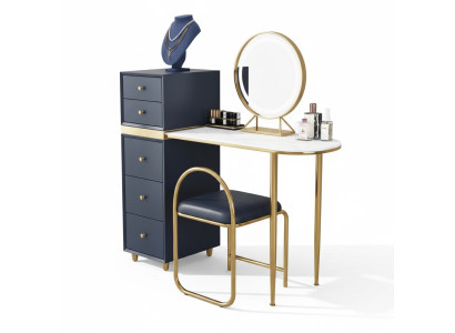 Coiffeuse Miroir Tabouret Ensemble Commode Chambre neuve Maquillage