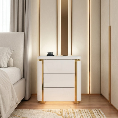 Conception Table de nuit. Console Métal Tables Consoles Chambre de sommeil brillant