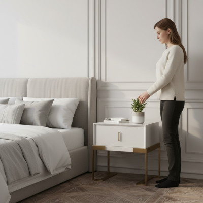 Table de chevet. Cabinet de table de nuit Commode table de nuit