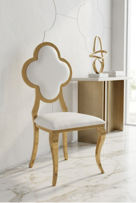 Chaise de designer chaises en tissu acier inoxydable fauteuil rembourré fauteuil de luxe