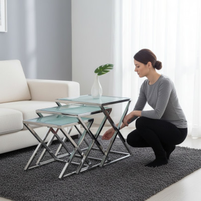 Table à manger design Tables d'appoint Table de canapé Ensemble de salon Canapé Living