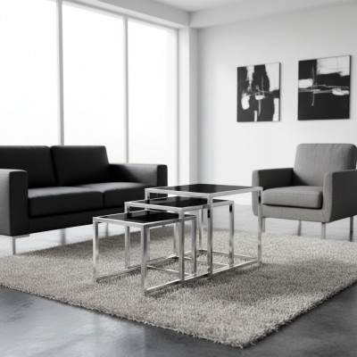Ensemble 3x Table basse Table basse Table d'appoint Table de salon de designer Tables