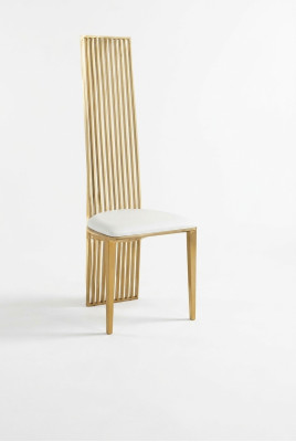 Chaise de design en tissu de luxe Chaises classiques en acier inoxydable Fauteuil Voltaire Chaises