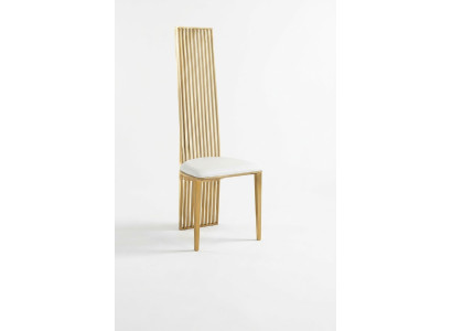 Chaise de design en tissu de luxe Chaises classiques en acier inoxydable Fauteuil Voltaire Chaises