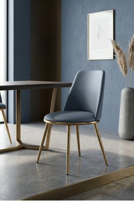 Table de salle à manger Chaises Luxe Tissu acier inoxydable Chaise Design Fauteuil Rembourrage nouveau