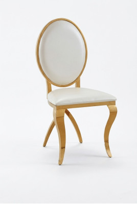 Fauteuil en acier inoxydable de luxe pour salle à manger, chaise de design, fauteuil rembourré