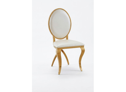 Fauteuil en acier inoxydable de luxe pour salle à manger, chaise de design, fauteuil rembourré