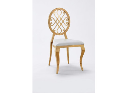 Chaise design Fauteuil Sièges Rembourrage Chaises Tissu de luxe en acier inoxydable Chaise Salle à manger