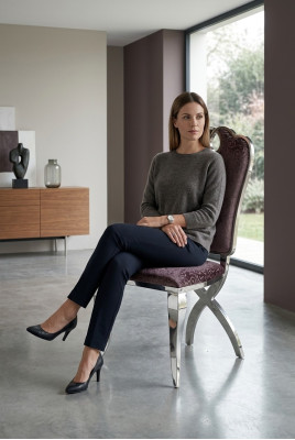 Rembourrage Fauteuil de luxe Fauteuil de salle à manger Chaise de design Tissu Imitation cuir
