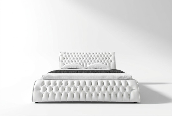 Chesterfield Bed Upholstery Design Lits doubles d'hôtel 180x200 Chambre en cuir