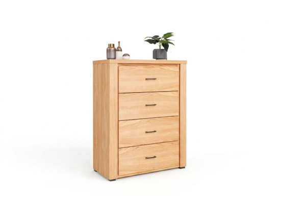 Commode en bois massif Commodes Buffet en bois neuf Beige Bahut
