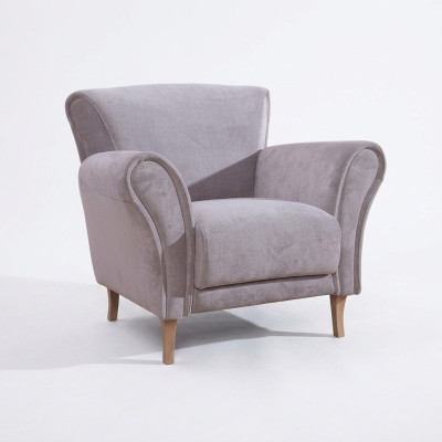 Fauteuil Chaise Velours Violet Détente Fauteuil Lounge Doux Salon TV Canapé Sofa