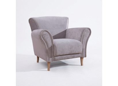 Fauteuil Chaise Velours Violet Détente Fauteuil Lounge Doux Salon TV Canapé Sofa