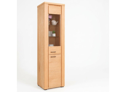 Vitrine en bois de hêtre Commode en bois individuelle Vitrines Armoire en verre Meubles de rangement