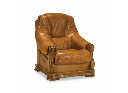 Fauteuil TV en bois Fauteuil en cuir véritable Siège rembourré Meubles de salon Club neufs