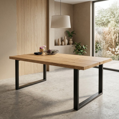 Pieds en métal Table en bois naturel nouveau Classique s Abat-jour de grenier coulissant 180x90