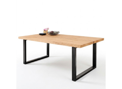 Table à manger Pieds en métal Table Bois naturel nouveau Meubles Loft Tables Ameublement