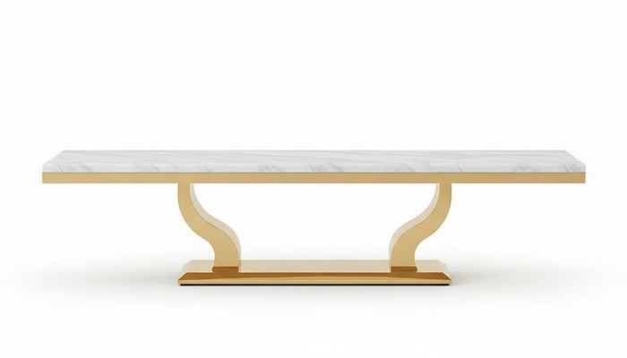 Buffet design moderne en acier inoxydable pour télévision, étagère, commode, console neuve.
