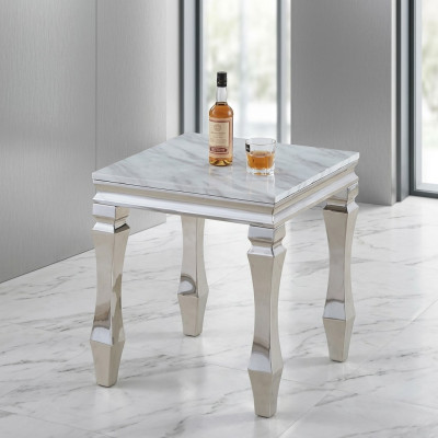 Table d'appoint en acier inoxydable Tables d'appoint Mobilier de luxe de salon Table