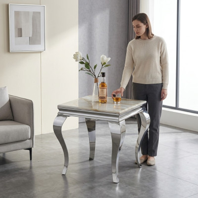 Table d'appoint Table Table basse Canapé Tables Salon Design acier inoxydable