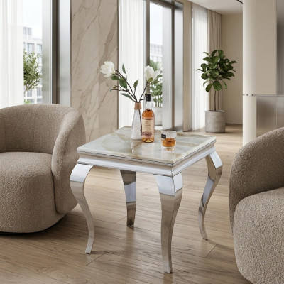 Table d'appoint Table Table basse Canapé Tables Salon Design acier inoxydable