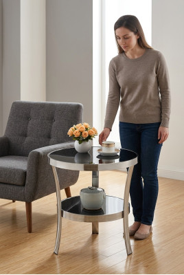 Table basse Tables Designer Table d'appoint en acier inoxydable moderne Table tables basses neuves.