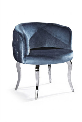 Chaise en tissu de design Salle à manger acier inoxydable Fauteuil Chaise Fauteuil Salon Place assise