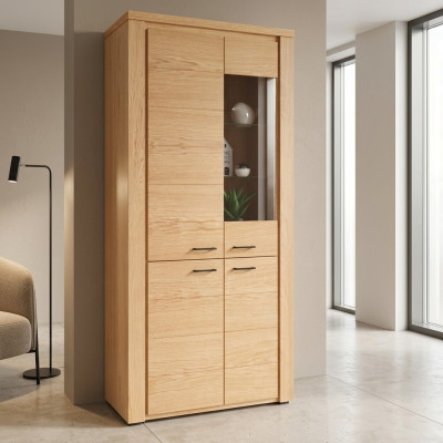 Vitrine Buffet Armoire Commode Bois Meubles Style Collection de salon Vitrines