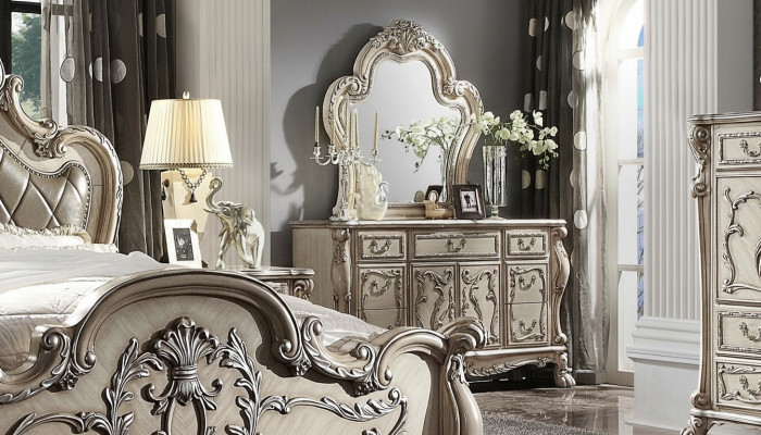 Miroir Commode Chambre Bois Ensemble Meubles Classic Commode 2pcs. Buffet