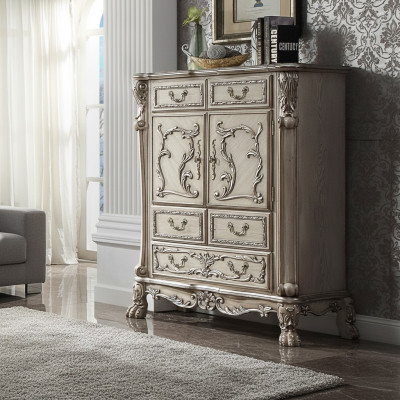 Commode baroque Armoire Commode de luxe Armoire Étagère Console Mobilier Étagères en argent