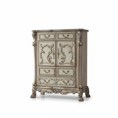 Commode baroque Armoire Commode de luxe Armoire Étagère Console Mobilier Étagères en argent