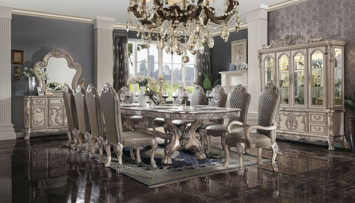Salle à manger Complète e Suite Table Buffet 10x Chaise Set Vitrine Baroque 14 pièces.