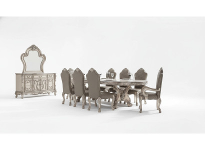 Grand chevalier Table Baroque Table à manger xxl 345cm Tables en bois Meubles classiques neufs