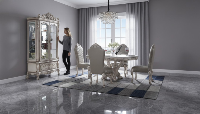 Ensemble de table Service De Table 6 Chaises Style De Luxe Mobilier Ensemble De 8 Chaises Vitrine