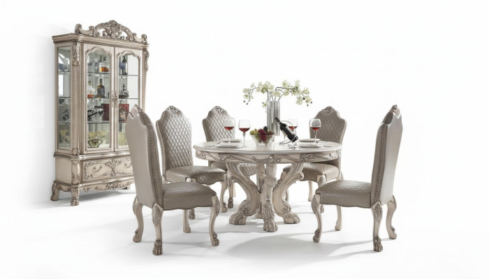 Ensemble de table Service De Table 6 Chaises Style De Luxe Mobilier Ensemble De 8 Chaises Vitrine