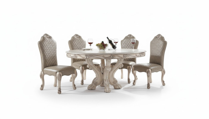Ensemble de salle à manger Ess Group Table en bois Tables 7 pièces Ensemble complet Table à manger 6x chaises