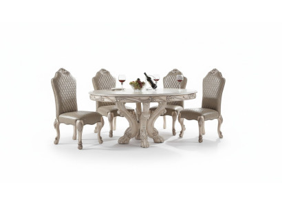 Ensemble de salle à manger Ess Group Table en bois Tables 7 pièces Ensemble complet Table à manger 6x chaises