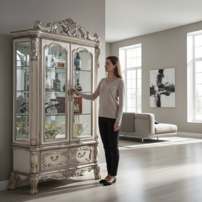 Vitrine Buffet Armoires Design Mobilier Italien Armoire Luxe Baroque Bois