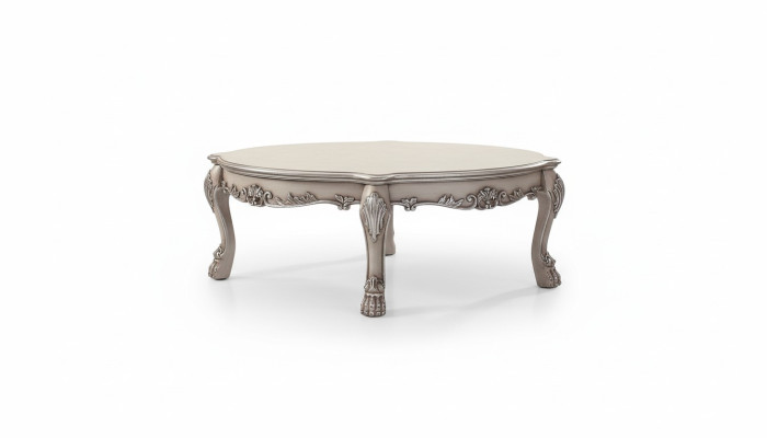 Meubles italiens en bois de style classique de luxe Beige Table basse Ronde pour le salon
