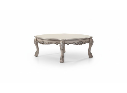 Meubles italiens en bois de style classique de luxe Beige Table basse Ronde pour le salon