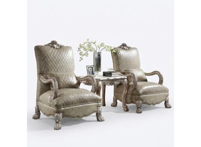 Fauteuil Hôtel Tapisserie Chaises Classique 1 Place Bois Cuir Salon Baroque