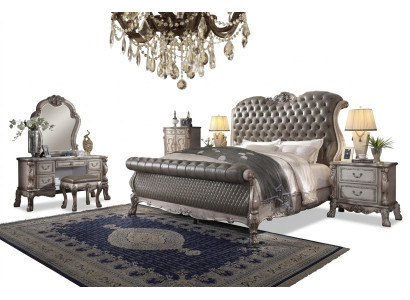 Chambre design en 6 pièces. Ensemble complet de chambre à coucher Lit Table de chevet Commode neuf