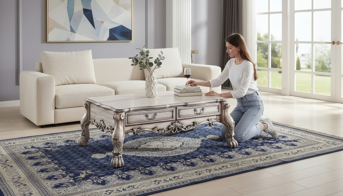 Table basse Table d'appoint Bois Canapé Salon Table Baroque Designer Classique