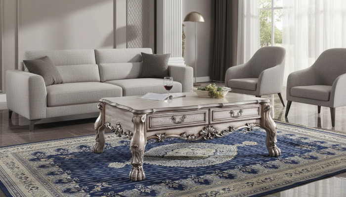 Table basse Table d'appoint Bois Canapé Salon Table Baroque Designer Classique