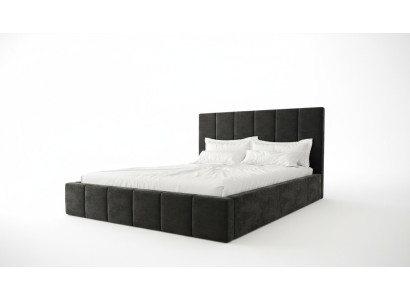 Lit double en velours de luxe, design de chambre double 160x200cm