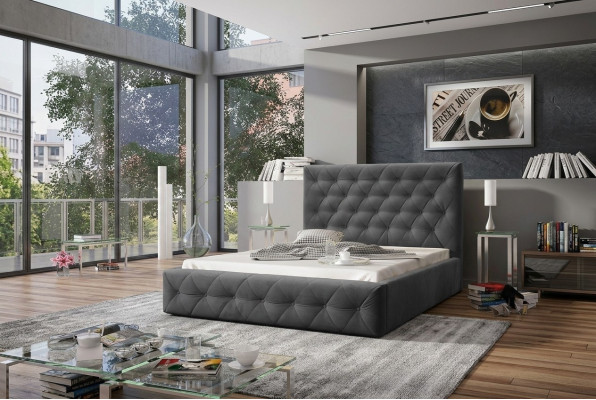 Lit de designer en bois moderne Mobilier noble Lits double de chambre à coucher nouveaux