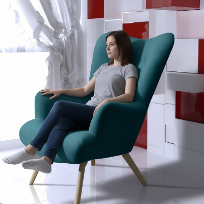 Fauteuil fauteuil 1 place Club Meubles Fauteuil aile canapé canapé TV Rembourrage neuf