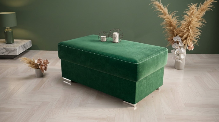 Meubles Salon Bancs Siège Textile Vert Design Ottoman Tabouret Tabouret Rembourré Repose-pieds