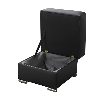Modern Tabouret Tabourets repose-pieds rembourrés repose-pieds en coin en noir Tabouret Ottoman
